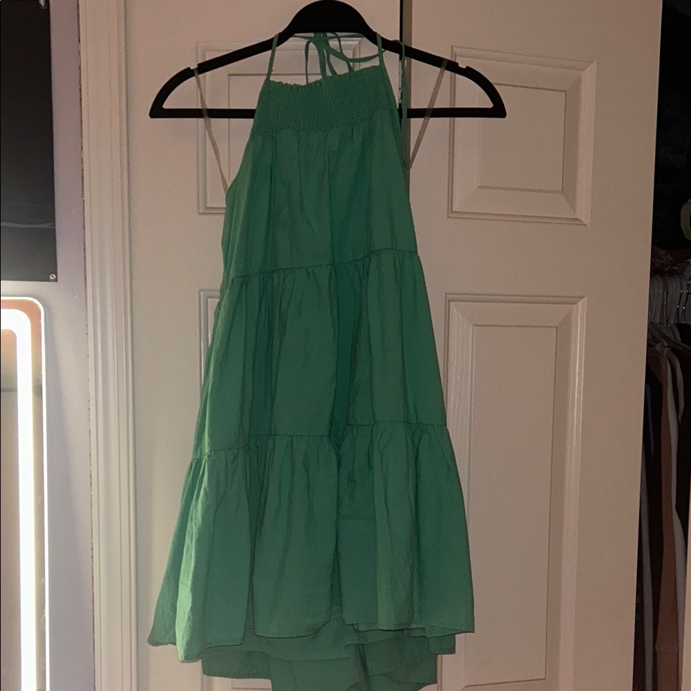 American Eagle Outfitters Green Backless Dress